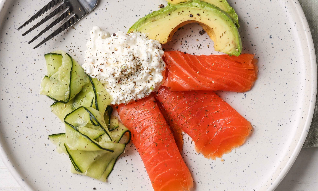 Cottage Cheese & Salmon Platter