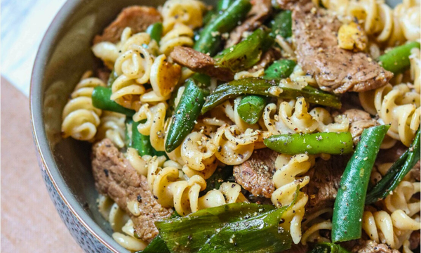 Beef & Green Beans Pasta Bowl